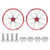 SPOMANN 16 Inch Folding Bike Disc Brake Wheel Set 5 Speed Front 2 Rear 4 Bearing V Brake Bike Rim Brake WheelsetRed