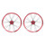 SPOMANN 16 Inch Folding Bike Disc Brake Wheel Set 5 Speed Front 2 Rear 4 Bearing V Brake Bike Rim Brake WheelsetRed