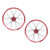 SPOMANN 16 Inch Folding Bike Disc Brake Wheel Set 5 Speed Front 2 Rear 4 Bearing V Brake Bike Rim Brake WheelsetRed