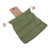 Outdoor Foraging Bags Fruit Picking PU Leather Canvas Foraging Pouch Camping Waist Hanging Tool Bag Green