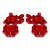 1Pair Aluminum Alloy Portal Drive Housing Front for Traxxas TRX-4 1/10 Crawler RC Part (Red)
