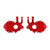 1Pair Aluminum Alloy Portal Drive Housing Front for Traxxas TRX-4 1/10 Crawler RC Part (Red)