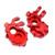 1Pair Aluminum Alloy Portal Drive Housing Front for Traxxas TRX-4 1/10 Crawler RC Part (Red)