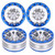 4pcs Universal Metal Wheel Hub RC Car Accessories Fit for 1/10 RC Crawler 1.9 Inch(Blue Silver )