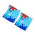 Swimming Arm Float PVC Inflatable Rollup Armband Ring Floater Sleeve for Adult Kid Beginner Blue