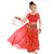Kids Girls Belly Dance Costume Set Long Dress Outfit Indian Dance Clothing  (Red S)