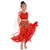 Kids Girls Belly Dance Costume Set Long Dress Outfit Indian Dance Clothing  (Red S)
