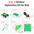 6Pcs Outdoor Exploration Binoculars Set Young Kids Educational Gift for Camping Hiking Green