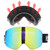 Outdoor Adults Men Women Double Layer Ski Protection Glasses Anti Fog Anti Wind Skiing Snowboard Goggles(white&amp;gold )