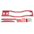 Aluminum Alloy RC Car Chassis Frame Set with Front and Rear Bumper for SCX10 D90 1/10 RC Crawler Red