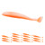 15Pcs Two Color T Tail Soft Fishing Bait Artificial Silicone Soft Lure Fishing Tackle Gear for Freshwater SaltwaterCOLOR:D