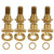 16 pcs C Clamp Brake Shoes Nuts Kit Bolt Titanium Alloy Screws Set for Road Bicycle Bikegold