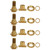 16 pcs C Clamp Brake Shoes Nuts Kit Bolt Titanium Alloy Screws Set for Road Bicycle Bikegold