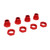 4Pcs RC Wheel Hex Hub Adapters 24mm Strong Aluminium Alloy RC 24mm Wheel Hex Hub Adapters with Covers Pins for ARRMA 1/5 Red