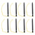12PCS Tent Stakes Aluminum Alloy Three Edges Lightweight Tent Nail Ground Pegs with Pull Ropes for Backpacking Camping Hammocks and Canopy Black