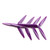 2 Pairs Tracker 7X4X3 7040 7inch Tri-Blade Propeller (2CW+2CCW) Poly Carbonate for 7inch 8inch FPV Remote Control Drone, Purple