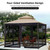 Mosquito Netting for Patio Canopy Umbrella Screen Netting for Porch Patio and Outdoor Living Spaces 4-Panel Patio Screen Walls with Zipper