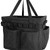 Outdoor Tool Bag Large Capacity Wear Resistant Foldable Oxford Cloth Tools Holder Bag for Gardening Black