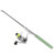 Portable Mini Pen Shape Fishing Rod Pole Pocket Retractable Fishing Rod with Reel WheelGreen