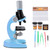 40X‑1200X  High Definition Microscope Monocular Plastic Biological Microscope for ChildBlue