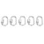 5PCS Quick Link Stainless Steel Heavy Duty DShape Locking Carabiner with Screw for Mountaineering(3.5mm )