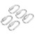 5PCS Quick Link Stainless Steel Heavy Duty DShape Locking Carabiner with Screw for Mountaineering(3.5mm )
