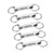 5pcs/lot Stainless Steel Column Type Rotary Ring Bearing Swivel Fishing Swivels Hook Connector Fishing Accessories9#
