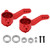 2Pcs RC Steering Cups Aluminum Alloy High Strength RC Car Replacement Parts Accessories for ARRMA TyphonRed