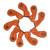9pcs Golf Club Cover PU Leather Stylish Portable Golf Head Cover for Iron Drive Clubs Orange