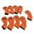 9pcs Golf Club Cover PU Leather Stylish Portable Golf Head Cover for Iron Drive Clubs Orange