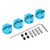 4Pcs 12mm Hex Wheel Hubs Nuts Aluminum Alloy High Accuracy RC Wheel Hex Hubs Drive Adapter for 1/10 RC Car Blue