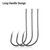 100pcs Double-barbed Fishing Hook Fishhook for Saltwater Freshwater High Carbon Steel
