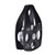 Outdoors Climbing 32KN Rescue Pulley Single Sheave with Swing Plate (Black)