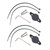 2pcs Bicycle Locator Mount Bracket Black ABS Compact Protective Cover With Screws for IOS Locator