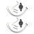 2pcs Bicycle Locator Mount Bracket Black ABS Compact Protective Cover With Screws for IOS Locator