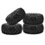 4Pcs RC Remote Car 2.2in Rubber Tyres Wheel Tires Fit for SCX10 TRX4 TRX6 1/10 RC Crawler