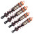 4pcs 1/8 RC Car Metal Oil Pressure Adjustable Front Shock Damper   Rear Shock Damper (Orange)