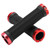 2pcs Bike Grips Rubber Anti Slip Bicycle Handlebar with Plastic Covers for 22mm Road Mountain Bicycle ReplacementRed