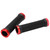 2pcs Bike Grips Rubber Anti Slip Bicycle Handlebar with Plastic Covers for 22mm Road Mountain Bicycle ReplacementRed