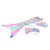 3PCS Kids Bikini Costume Set Polyester Fiber Girls Swimming Tail Bathing Suit for Kids 120cm/47.2in