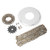 Sprocket Chain Kit 410 Drive Sprocket 13T Gear 114 Links Chain Flywheel Steel Multi Purpose Combo Set for Scooter Bikes ATV