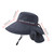 Women Sun Hat with Neck Flap Wide Brim UV Protection Bucket Hat with Ponytail Hole Chin Strap for Summer Outdoor Mountaineering Cycling