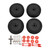 4Pcs RC Car Sealing Wheel Vehicle Plastic Wheels Hub Rubber Tires Set for 1/8 1/10 RC Short Course Truck CarBlack