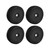 4Pcs RC Car Sealing Wheel Vehicle Plastic Wheels Hub Rubber Tires Set for 1/8 1/10 RC Short Course Truck CarBlack