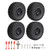 4pcs RC Short Course Truck Tires Professional High Simulation RC Tires Replacement for TRAXXAS SLASH 1/10 RC Car Black