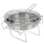 Round Barbecue Grill Stainless Steel Mini Foldable Round Hibachi Grill Eco Friendly Portable Charcoal Grill with Grilling Mesh