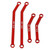 High Clearance RC Chassis Links Set for AXIAL SCX24 1/24 RC Crawler Car Aluminium Alloy RC Steering Links Pull Rods Red
