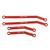 High Clearance RC Chassis Links Set for AXIAL SCX24 1/24 RC Crawler Car Aluminium Alloy RC Steering Links Pull Rods Red