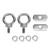 1 Pair Stainless Steel Kayak Track Mount Tie Down Eyelet Rail For Kayak Canoe Boat Bungee Cord Ropes