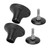 1 Pair Folding Bike Easywheel Aluminum Alloy Anodizing Folding Bicycle Simple Wheel Black